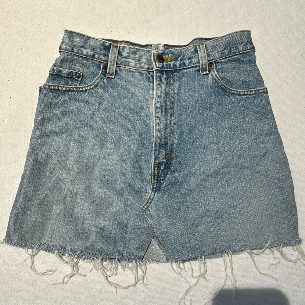Retro Levi Strauss Jean Mini Skirt Size Smal w38l29
